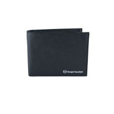 SERGIO TACCHINI Portefeuille Homme en Cuir Véritable Saffiano, Fin avec Porte-cartes
