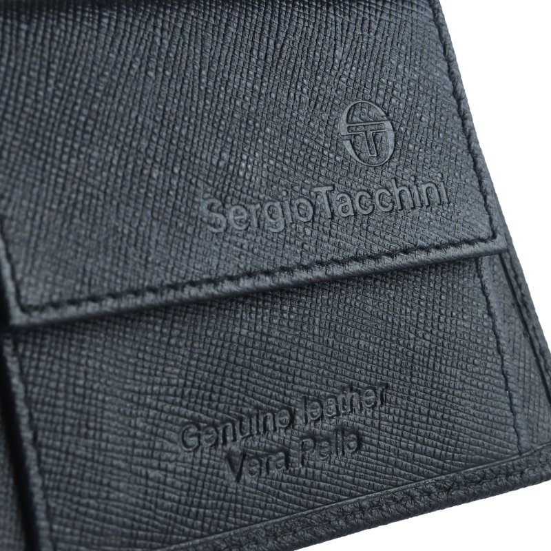 SERGIO TACCHINI Herrenbrieftasche aus echtem Saffiano-Leder, schlank mit Kartenfach — Ansicht 16
